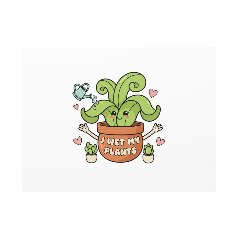 I Wet My Plants Canvas | Plant Parent Humor, Cute Succulent Art