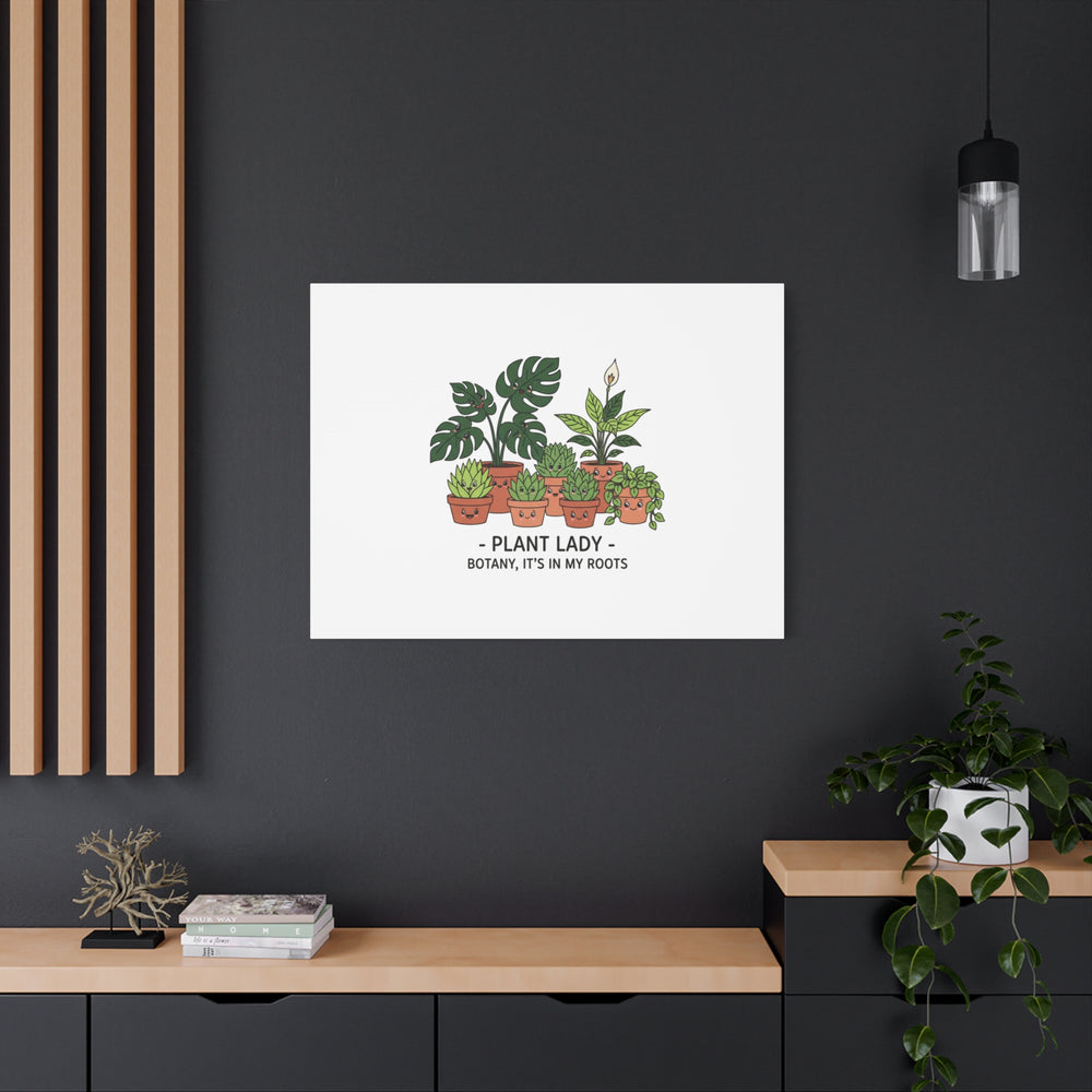 Plant Lady Canvas | Matte Stretched Botanical Pun Wall Art