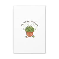 I Can't Even Leaf You Canvas, Plant Parent Pun | Sage Cream Botanical Art