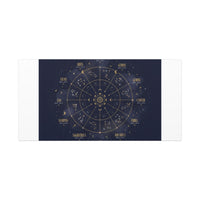 Gold Zodiac Wheel Canvas | Astrology Constellation Art, Cosmic Wall Print