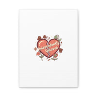 Independently Unloved Heart Print Canvas | Anti Valentine, Single Humor