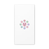 Hand-Drawn Emoticon Sticker Pattern Canvas | Cute Emoji Repeat Print