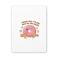 Donut Snacks Pun Canvas | Food & Snack Humor, Cozy Kawaii Art