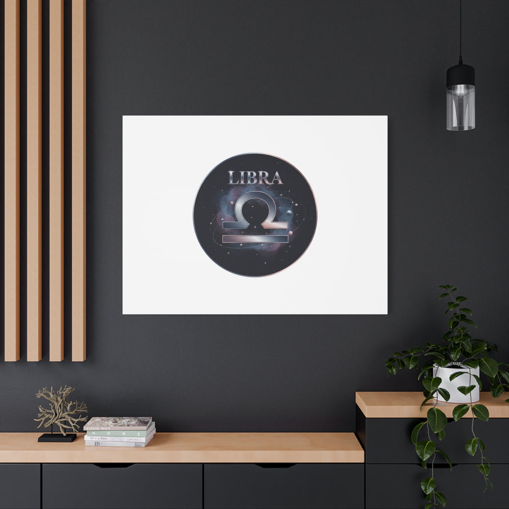 Libra Zodiac Canvas, Astrology Wall Art | Constellation Galaxy Print