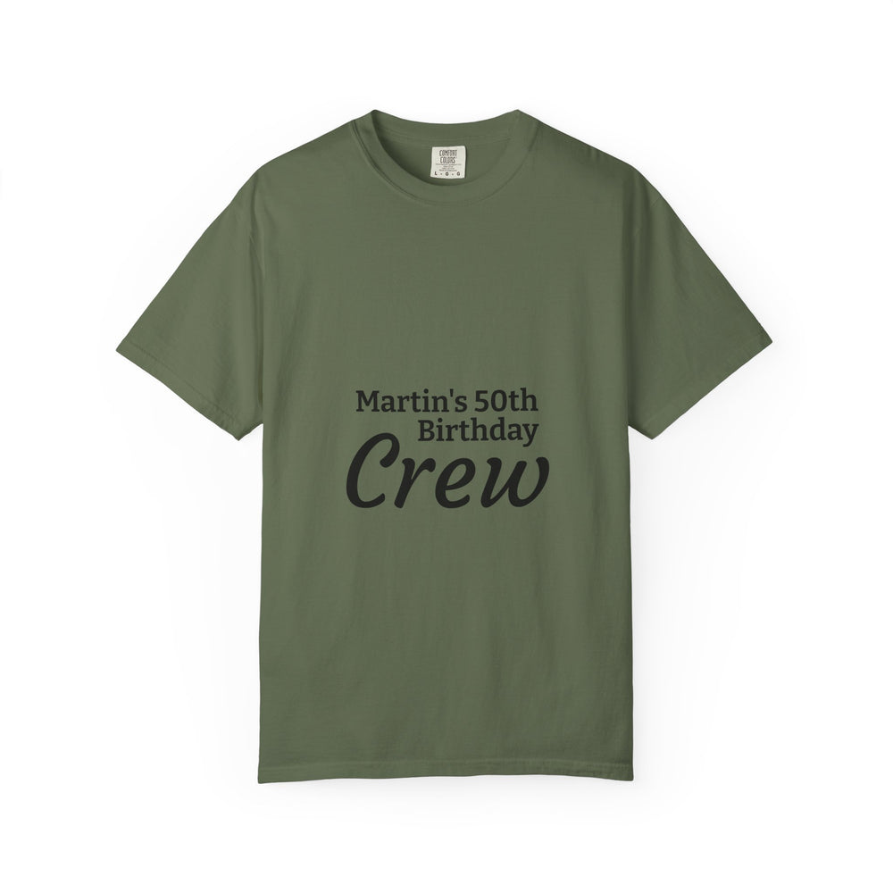 Birthday Crew T-Shirt – Personalized “Martin’s 50th Birthday Crew” Party Tee