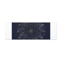 Gold Zodiac Wheel Canvas | Astrology Constellation Art, Cosmic Wall Print