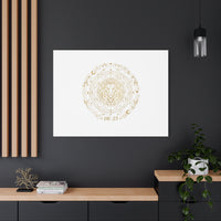 Gold Leo Zodiac Canvas, Astrological Constellation Art | Metallic Lion Wall Art