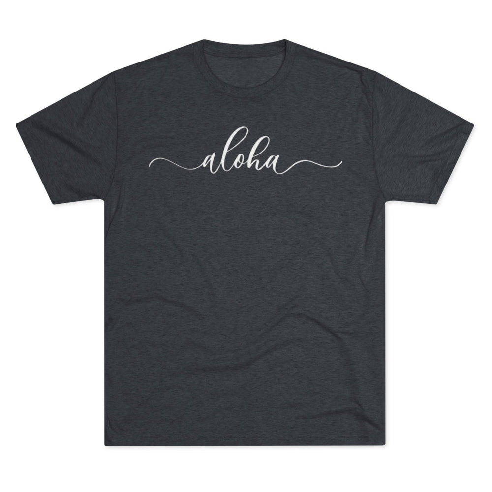 Next Level 6010 | Aloha Script Unisex Tri-Blend Vintage Tee – Summer Vibes Collection
