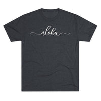 Next Level 6010 | Aloha Script Unisex Tri-Blend Vintage Tee – Summer Vibes Collection