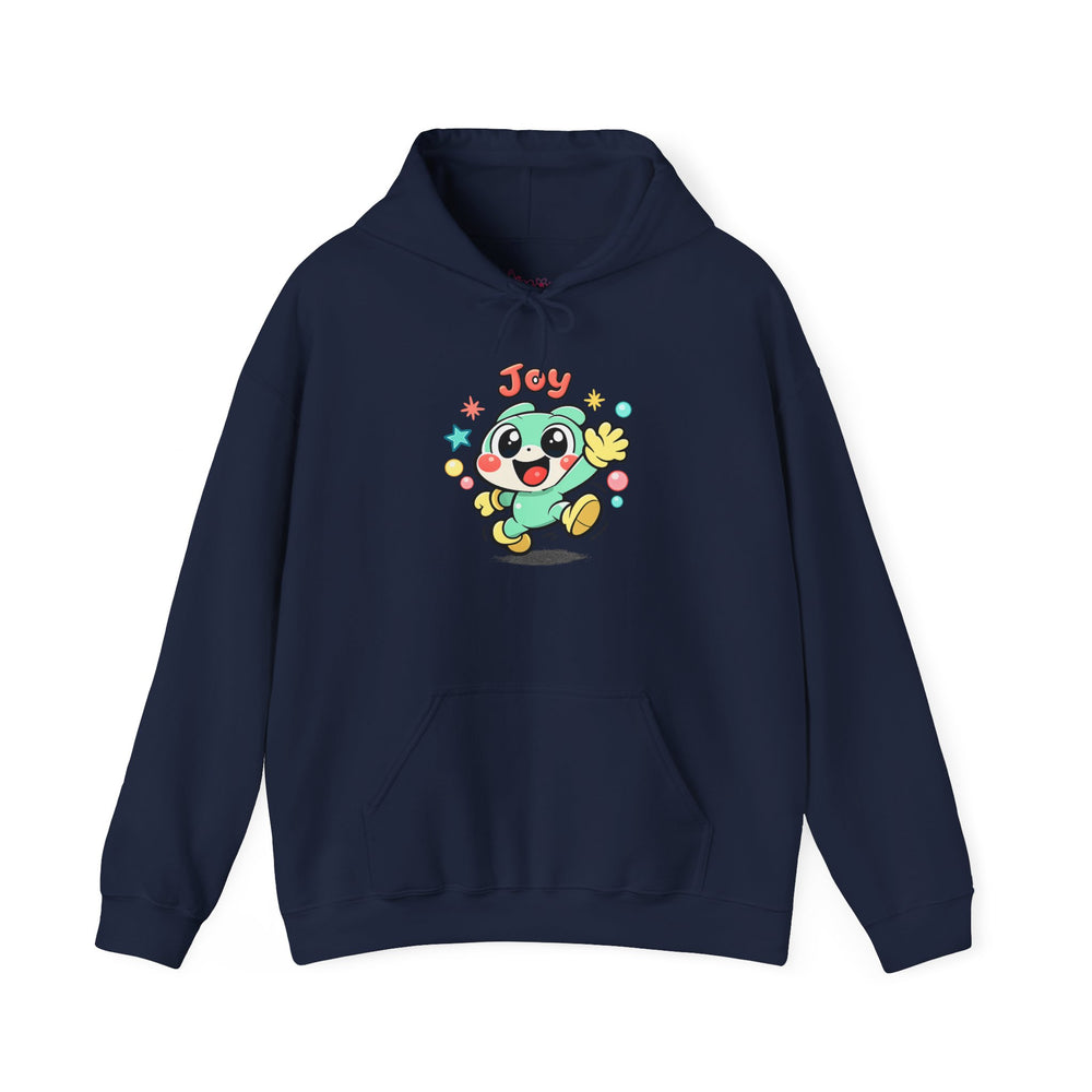 Gildan 18500 | Joyful Blob Cartoon Hoodie | Joyful Blob Kawaii Unisex Hoodie | Minimalist Retro Cartoon Streetwear