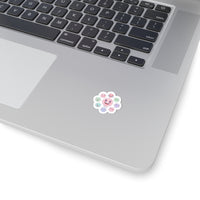 Hand-Drawn Emoticon Flower Sticker | Cute Emoji Sticker Pattern, Pastel Doodle