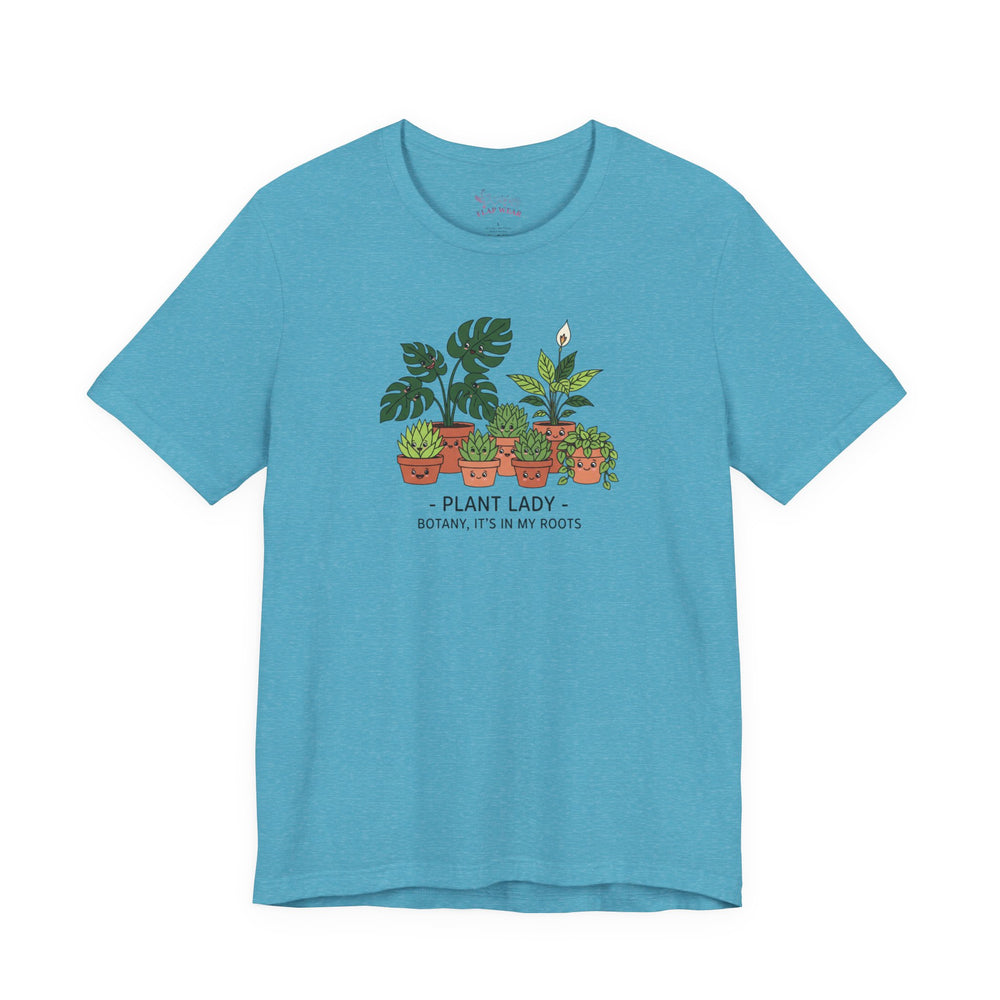 Bella+Canvas3001 | Plant Lady Tee | succulent pun, sage botanical doodle
