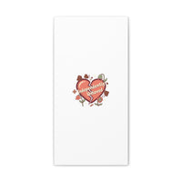 Independently Unloved Heart Print Canvas | Anti Valentine, Single Humor