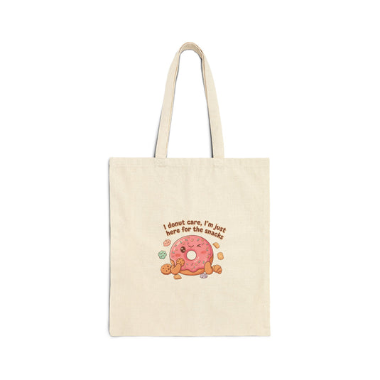 Donut Snacks Pun Tote | Cute Food Doodle, Cozy Pastel Illustration