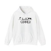 Gildan 18500 | Unisex "Summer Holiday" Sunset Graphic Hoodie – Tropical Palm & Wave Design – Premium Coastal Fleece Pullover