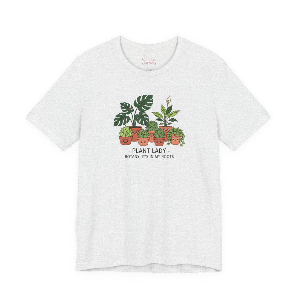 Bella+Canvas3001 | Plant Lady Tee | succulent pun, sage botanical doodle