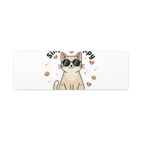 Single & Happy Cat Canvas | Anti Valentine, Sarcastic Valentine Wall Art