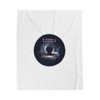 Libra Constellation Blanket | Astrological Galaxy Zodiac, Metallic Foil Accent