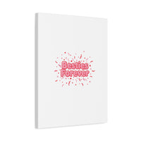 Besties Forever Canvas | Galentine’s Friendship Wall Art, Pink Confetti