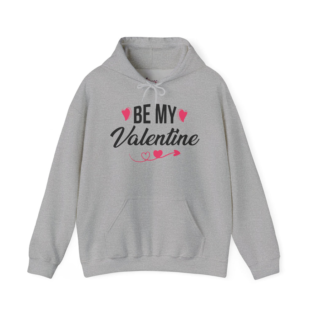 Unisex "Be My Valentine" Hoodie – Cozy Heart & Arrow Graphic Pullover – Premium Fleece Valentine's Day Sweatshirt