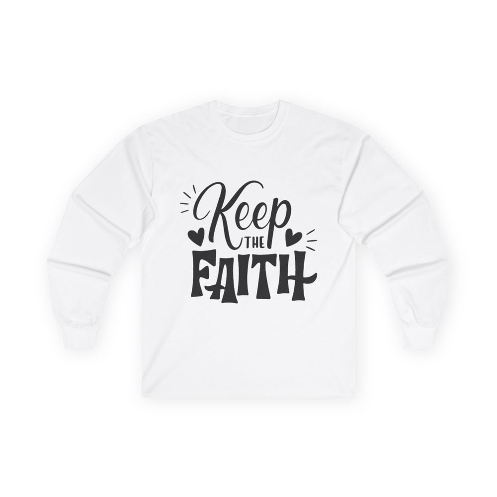 Keep The Faith Long Sleeve T-Shirt | Christian Scripture Faith Tee | Men's Christian Apparel By Gildan2400