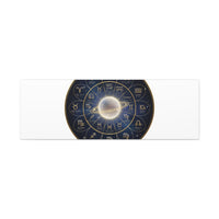 Zodiac Constellation Wheel Canvas, Astrology Art Print | Gold Foil Galaxy