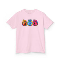 Gildan 5000B | Kids' "Joy, Chill, Vibe" Trio Graphic Tee | Kids Tee — Joy Chill Vibe Emoji Trio Graphic T-Shirt