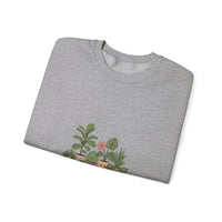 I’m Just Here for the Plants Sweatshirt | Plant Parent Humor, Sage Cream Botanical Pun