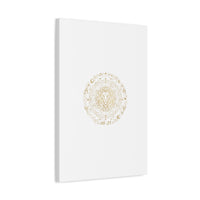 Gold Leo Zodiac Canvas, Astrological Constellation Art | Metallic Lion Wall Art