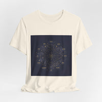 Zodiac Wheel Constellation Tee | Astrology Chart, Gold Foil Cosmic Design