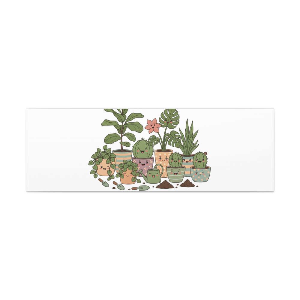 I'm Just Here for the Plants Canvas | Plant Parent Pun, Sage Botanical Wall Art