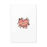 Independently Unloved Heart Print Canvas | Anti Valentine, Single Humor
