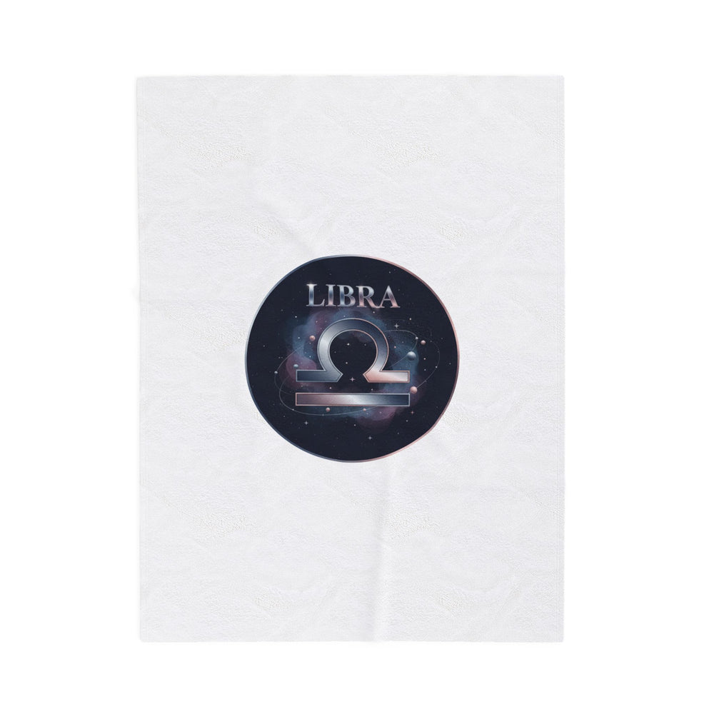 Libra Constellation Blanket | Astrological Galaxy Zodiac, Metallic Foil Accent