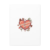 Independently Unloved Heart Print Canvas | Anti Valentine, Single Humor
