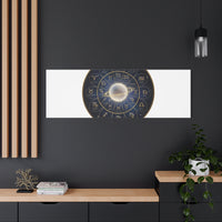 Zodiac Constellation Wheel Canvas, Astrology Art Print | Gold Foil Galaxy