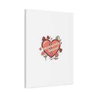 Independently Unloved Heart Print Canvas | Anti Valentine, Single Humor
