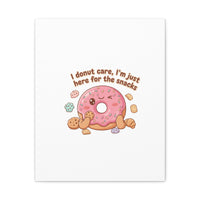 Donut Snacks Pun Canvas | Food & Snack Humor, Cozy Kawaii Art
