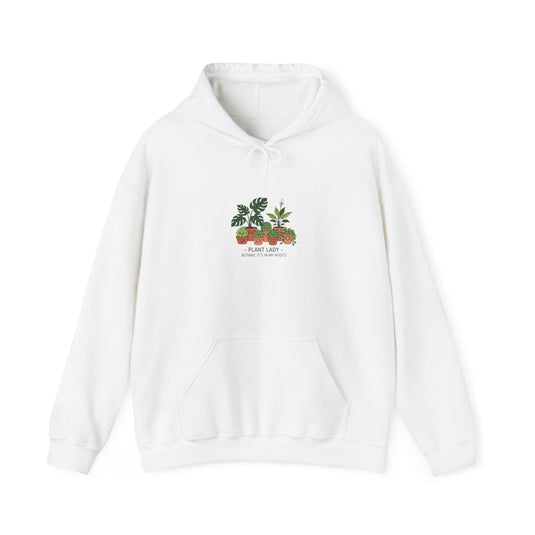 Plant Lady Pun Hoodie | Plant Parent Humor, Doodle Leaves