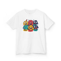 Gildan 5000B | Kids' "Happy & Joyful" Emoji Crewneck Tee – Fun Cartoon Character Graphic T-Shirt