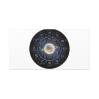 Zodiac Constellation Wheel Canvas, Astrology Art Print | Gold Foil Galaxy