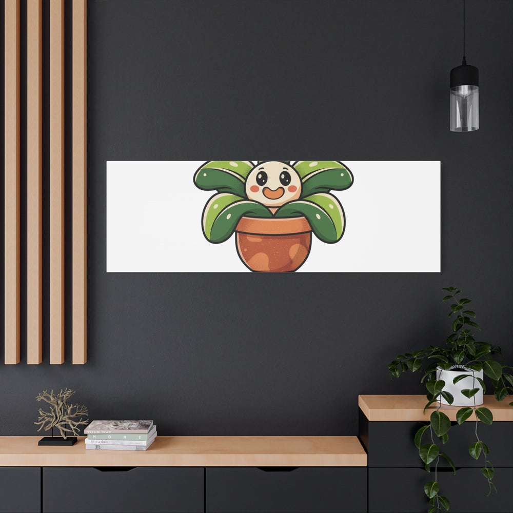 Planting Joy Every Day Canvas | Plant Parent Pun, Sage Cream Botanical Art