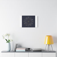 Gold Zodiac Wheel Canvas | Astrology Constellation Art, Cosmic Wall Print