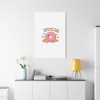 Donut Snacks Pun Canvas | Food & Snack Humor, Cozy Kawaii Art