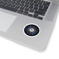 Zodiac Constellation Wheel Sticker | Astrology Cosmic Galaxy, Metallic Accent