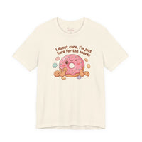 Bella+Canvas3001 | Donut I Donut Care Snack Pun Tee | food pun shirt, cute pastry tee