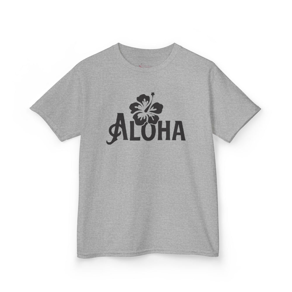 Gildan 5000B | Kids' Aloha Hibiscus Tropical T-Shirt - Soft Cotton Summer Tee
