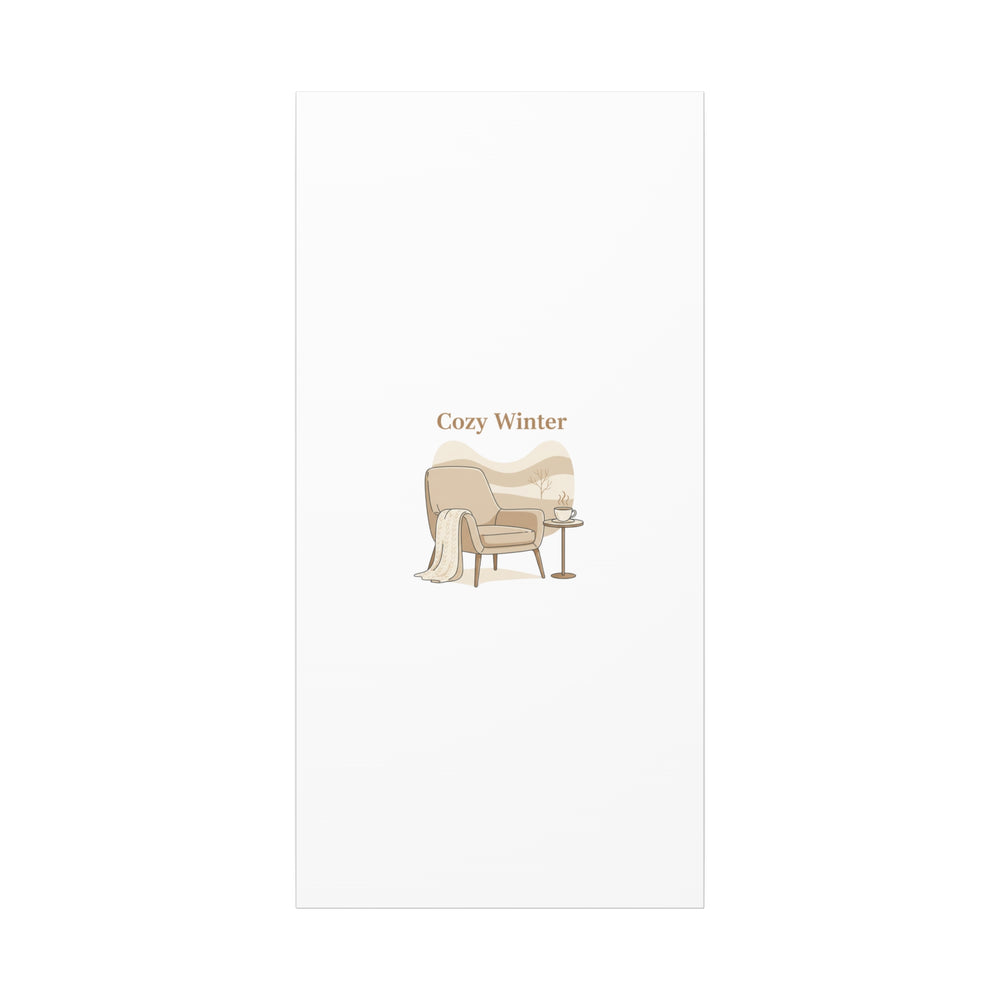 Cozy Winter minimal line art Canvas | Slow Life, soft life neutral wall decor