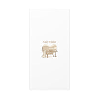 Cozy Winter minimal line art Canvas | Slow Life, soft life neutral wall decor