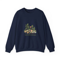 I’m Just Here for the Plants Sweatshirt | Plant Parent Humor, Sage Cream Botanical Pun