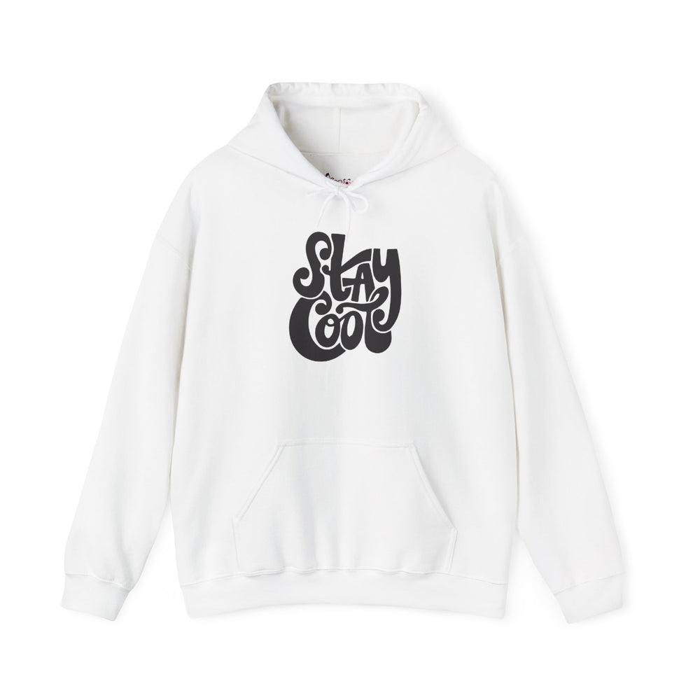Gildan 18500 | Unisex "Stay Cool" Retro Graphic Hoodie – Bold Puff Lettering Pullover – Premium Soft Fleece Streetwear